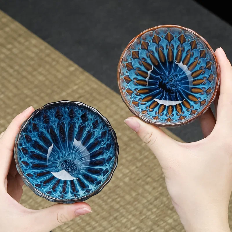 1 Chinese style tea cup, kiln transformed ceramic tea cup, Kung Fu household afternoon cup coffee cup espresso cups coffee cup,tea cup,coffee mug