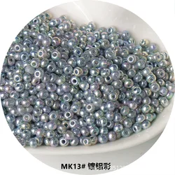 Superb Electroplated Metallic Glass Rice Beads for DIY Jewelry and Clothing, Gold, Silver, Bronze Variants, 2/3/4mm (MK13 aluminized)