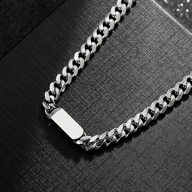 Women Men Titanium Steel Necklace Hip Hop Style Adjustable Clavicle Chain Jewelry Accessories Ideal Gift