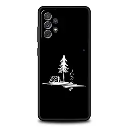 Line Mountain Scenery Sun Moon Phone Case Cover - Samsung A32 5G (A1)