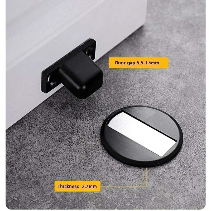 50pcs Non-punching door ground suction Invisible door suction bathroom strong magnetic anti-collision magnetic resistance