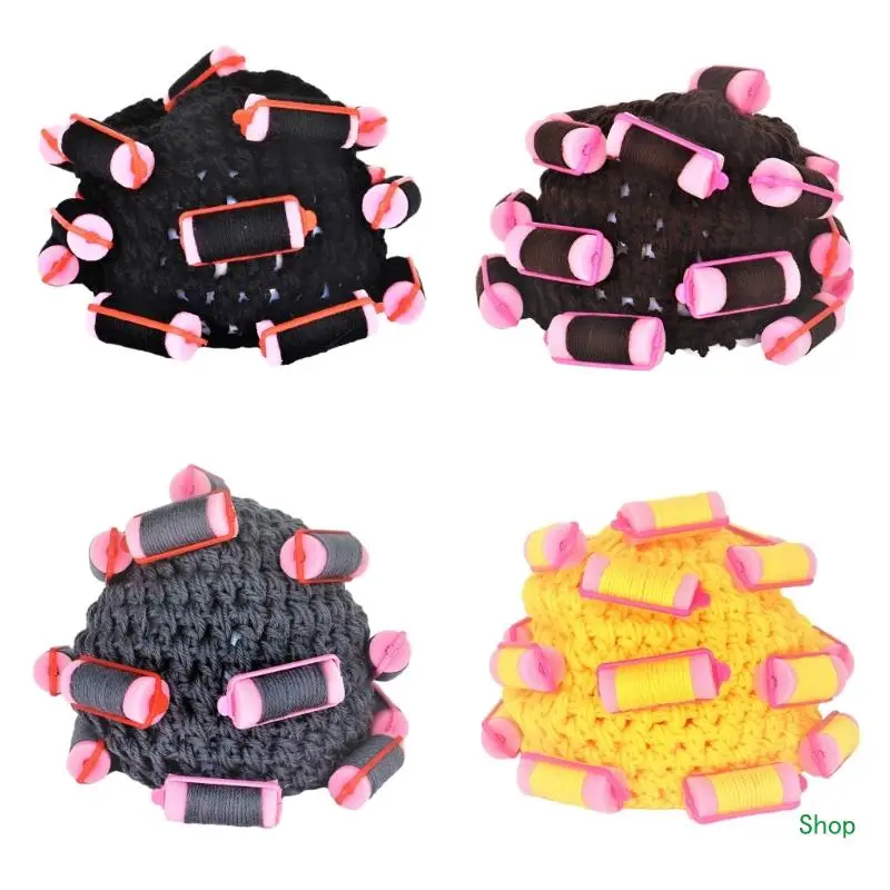 

Dropship Prank Knit Curler Hair Hat for Female Unisex Cool Curly Hat Street Photo Funny Pullover Hat Cosplay Headpieces