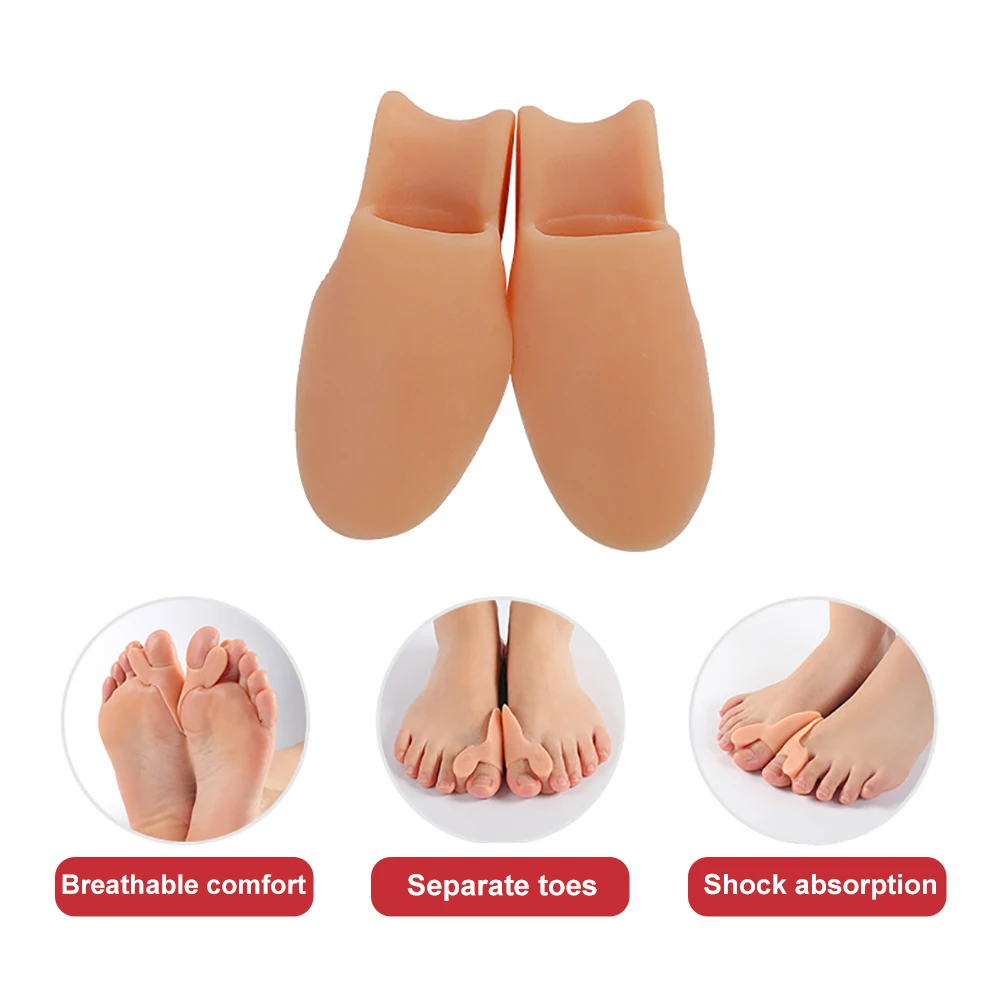 Silicone Thumb Corrector Bunion Foot Toe Hallux Valgus Protector Separator Finger Straightener Adjuster Pedicure Foot Care Tool
