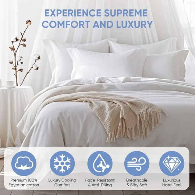 1200TC Egyptian Cotton Sheet Set – Deep Pocket 3