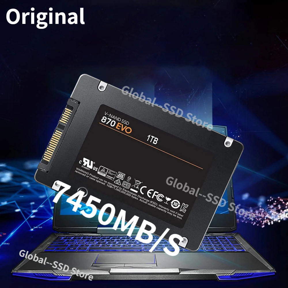 

2024 Brand SSD 870 EVO SATAIII 4TB 2TB 1TB Internal Solid State Disk HDD Hard Drive 2.5inch For Laptop Desktop PC Original