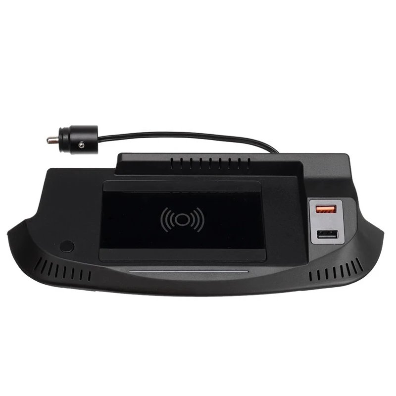 

Car 15W QI Wireless Phone Charging Pad Panel Mobile Phone Fast Wireless Charger Accessories Parts For Ford Mustang GT 2015-2021