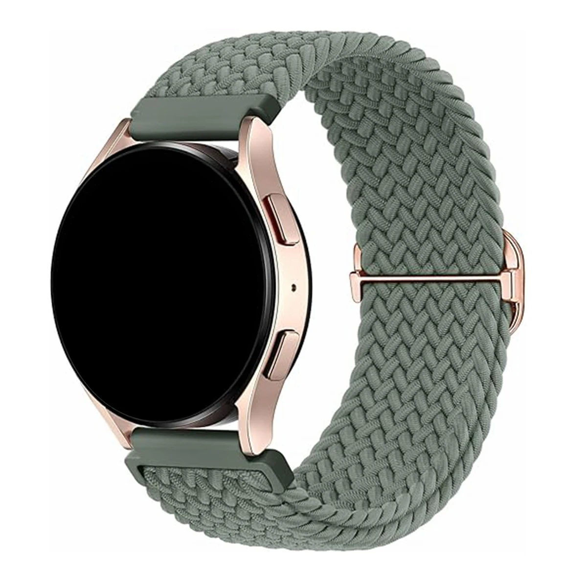Braided Nylon Elastic Solo Loop Watch Band - 18/20/22mm