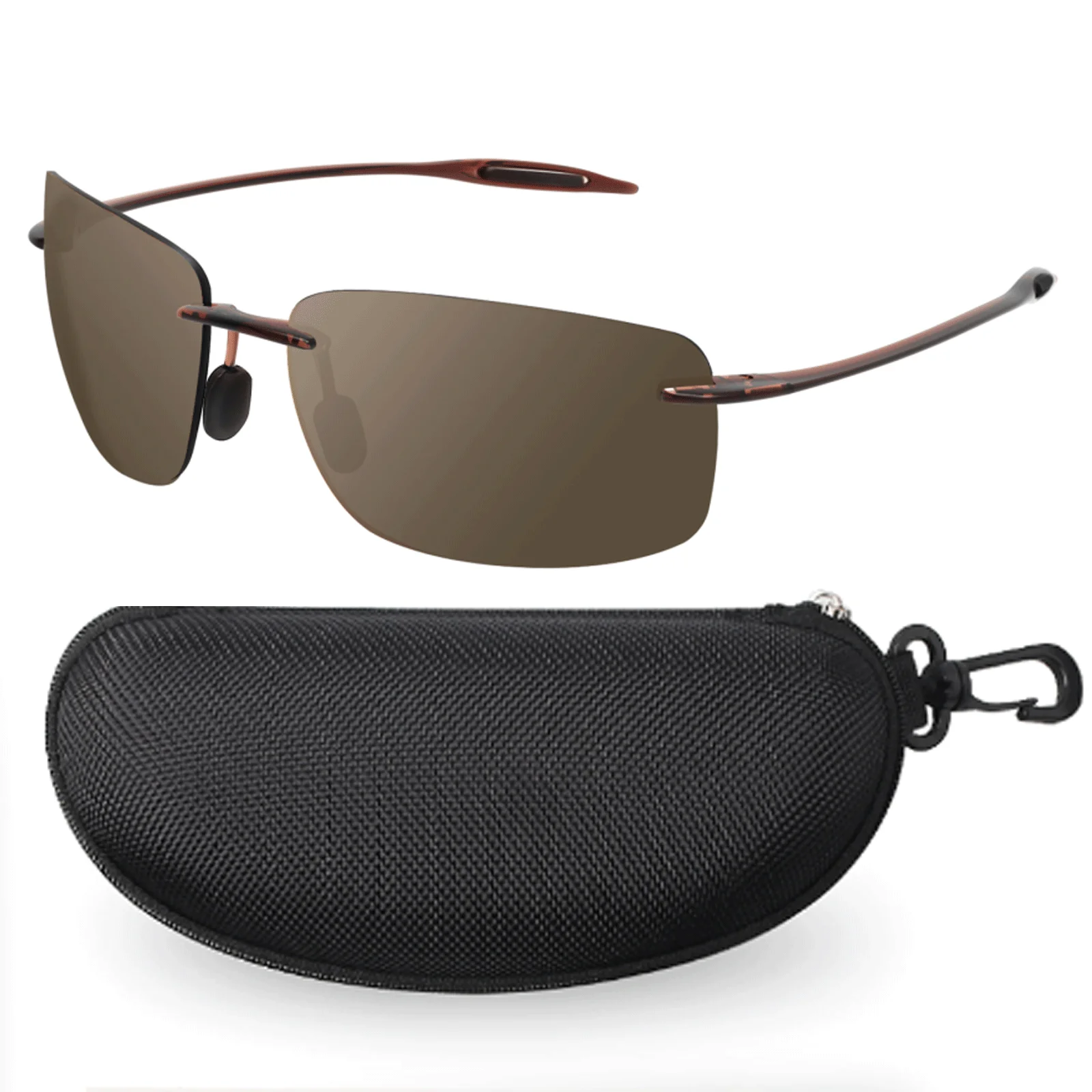 MAXJULI Polarisierte Klassische Sport Randlose Sonnenbrille Männer Angeln Fahren Männlich Rechteck Ultraleicht Rahmen Sonnenbrille UV400 MJ8009 – Detail 9