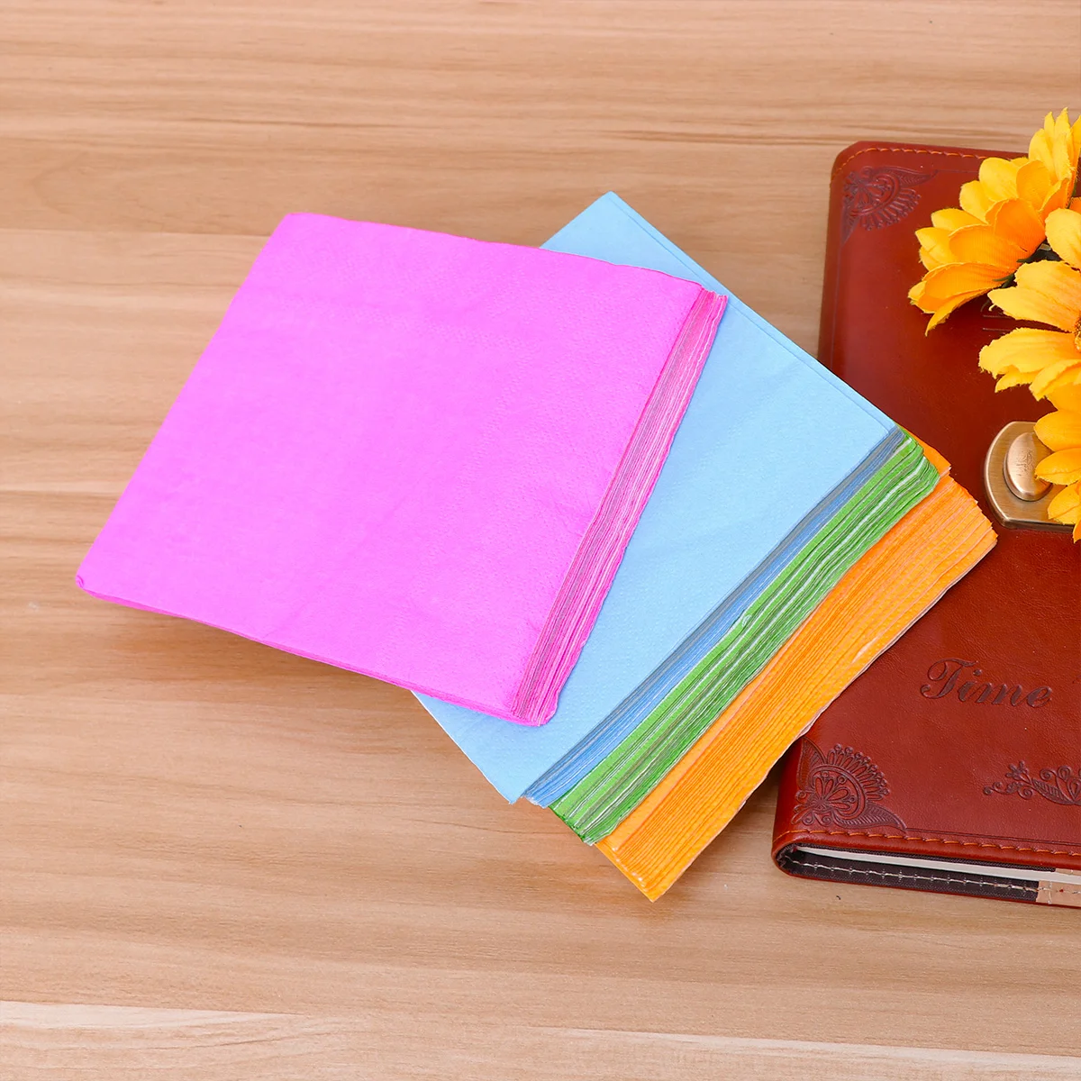 Dinner Napkins 80 Pcs Paper Towel Solid Color Tissue Cocktail Pure Serviette Handkerchief paper napkins