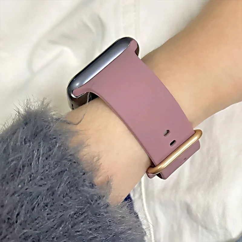 Enhanced Silicone Sport Strap for Smartwatch - Classic Design