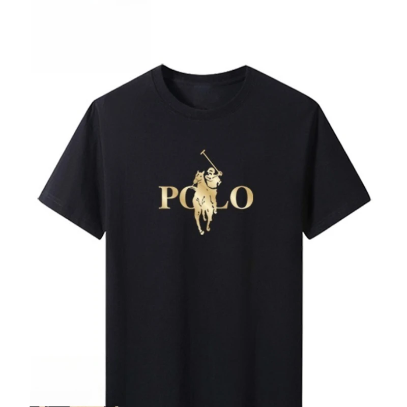 T-shirt d'été tendance pour homme, coupe ajustée, col rond, imprimé, respirant, polyvalent, style décontracté chic