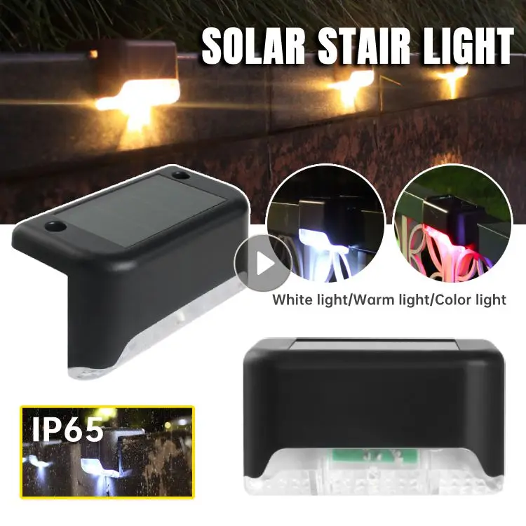 Solar Light Outdoor Waterproof Solar LED Lamp Outdoor Garden Stair Lights Step Light Decoration for Garden Patio Stair Fence