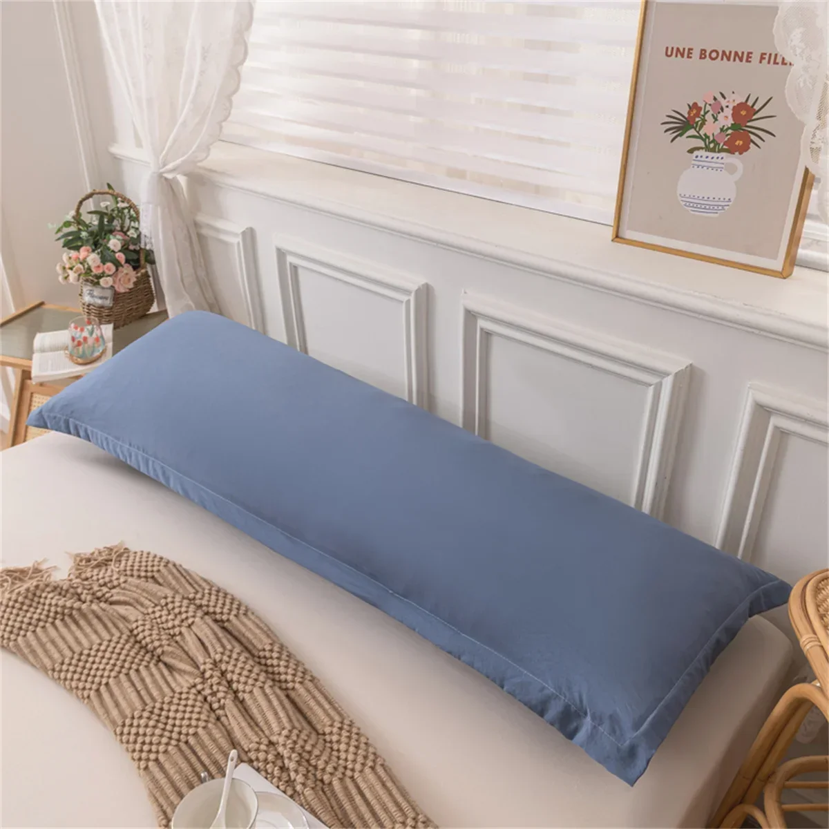 New Skin-friendly Couple Pillowcase Cozy Polyester Long Pillow Case Large Size 120 150 180cm Pillow Cover Hugging Pillow Case 3