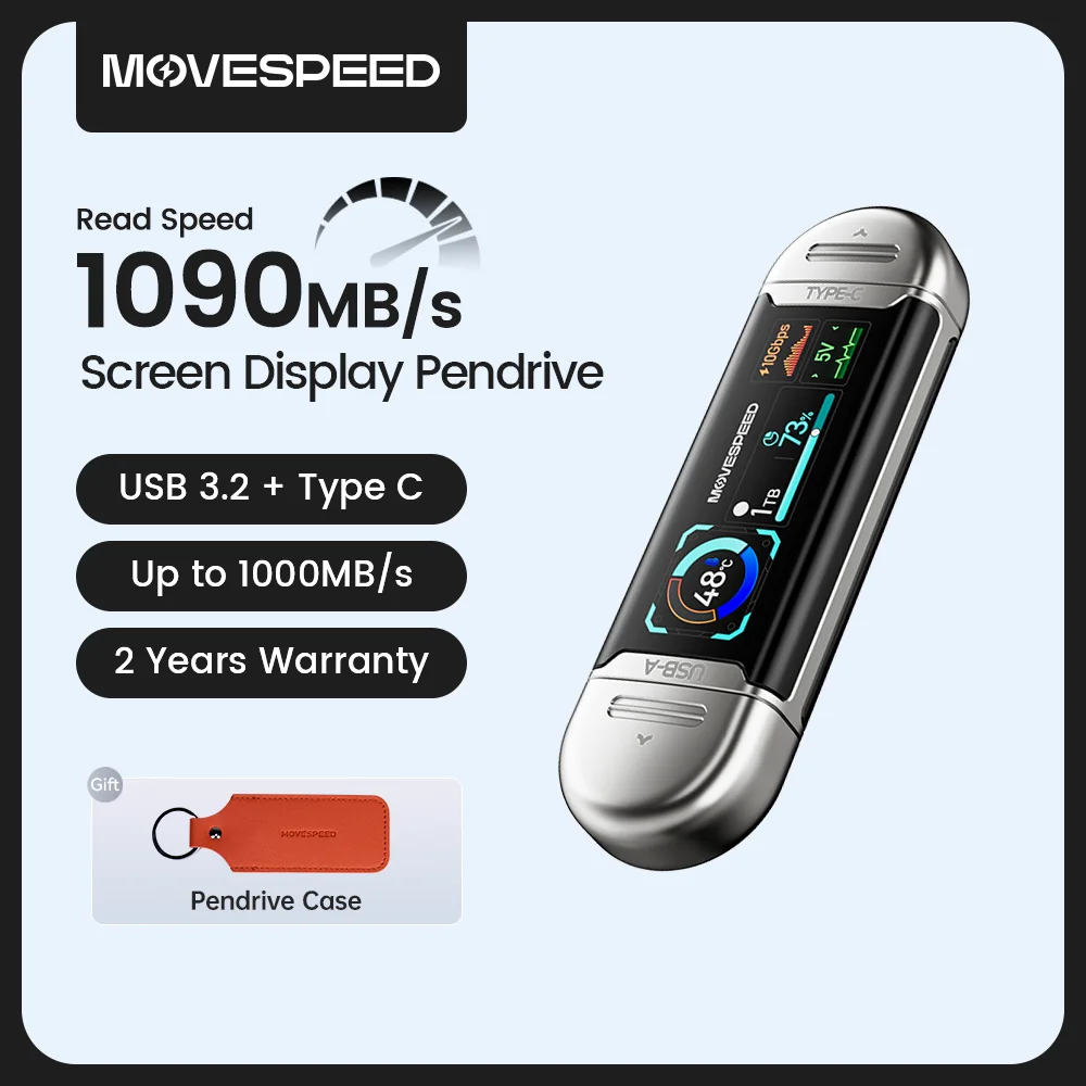 MOVESPEED SU10 1090 MB/s PenDrive de estado sólido 2TB 1TB 512GB 256GB 128GB