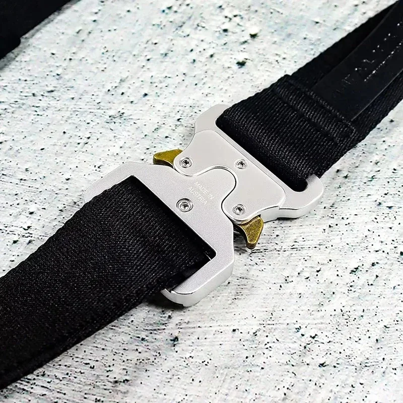 High Quality Woven Letter Logo 1017 ALYX 9SM Belt Functional Tactical Metal Buckle Street Unisex Adjustable Waist Belt Men Women