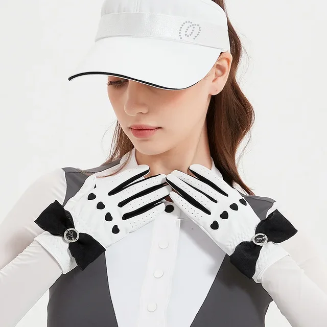MG Golf Women's Gloves Bowknot Cute Sweety Left and Right Hands Non-slip Elastic Professional Practice Gloves Ladies Golf Wear 3
