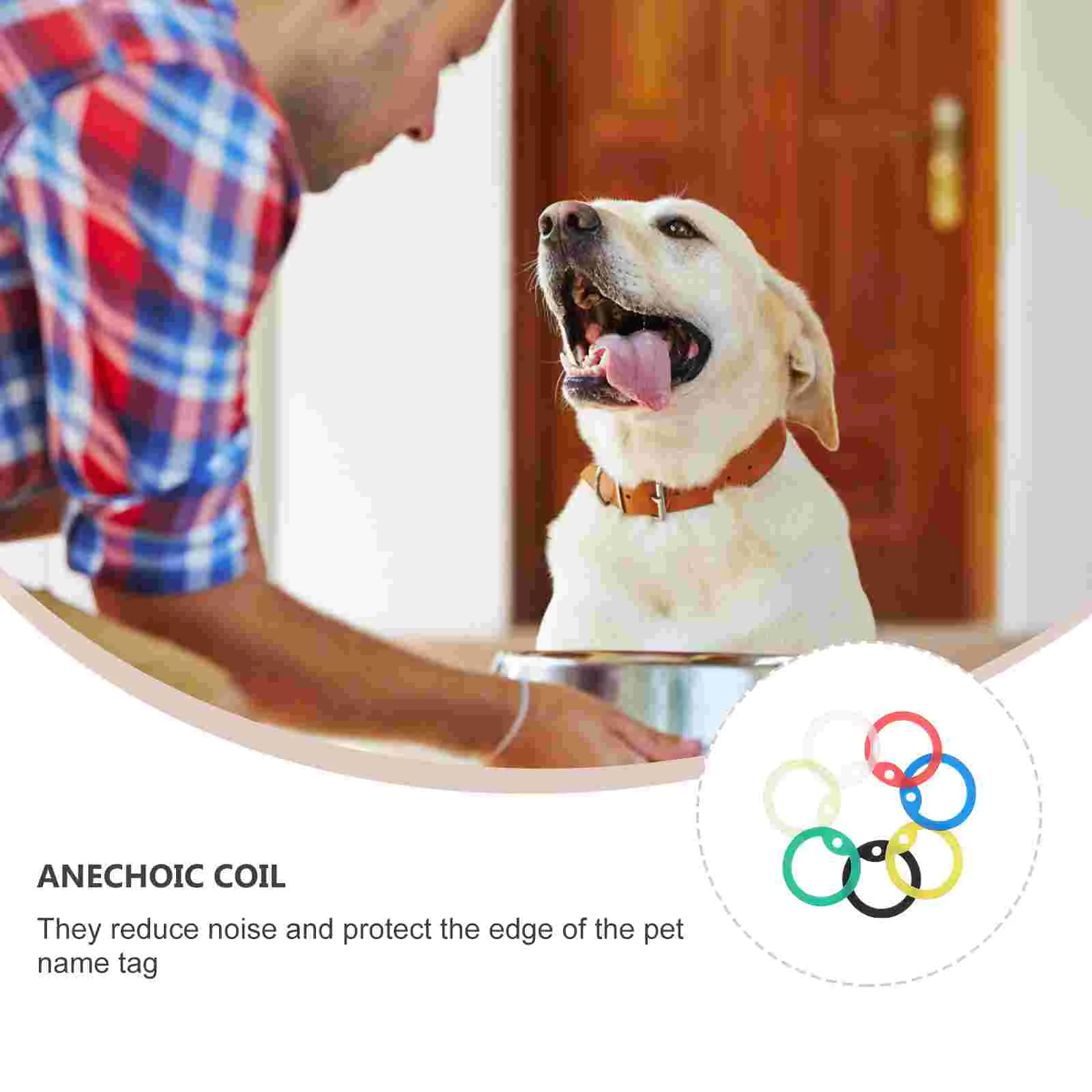 14pcs Silicone Dog Name Tag Silencers Pet Cat Tag ID Mute Hoops Pet ID Silencers Silicone Silence Hoops pet tag silencers