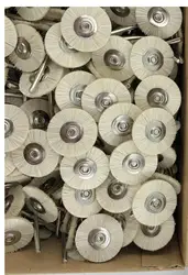 Jewelry Polishing Brushes Set - 144PCS Abrasive Wheel with Varied Bristle Hardness (22MM soft white)
