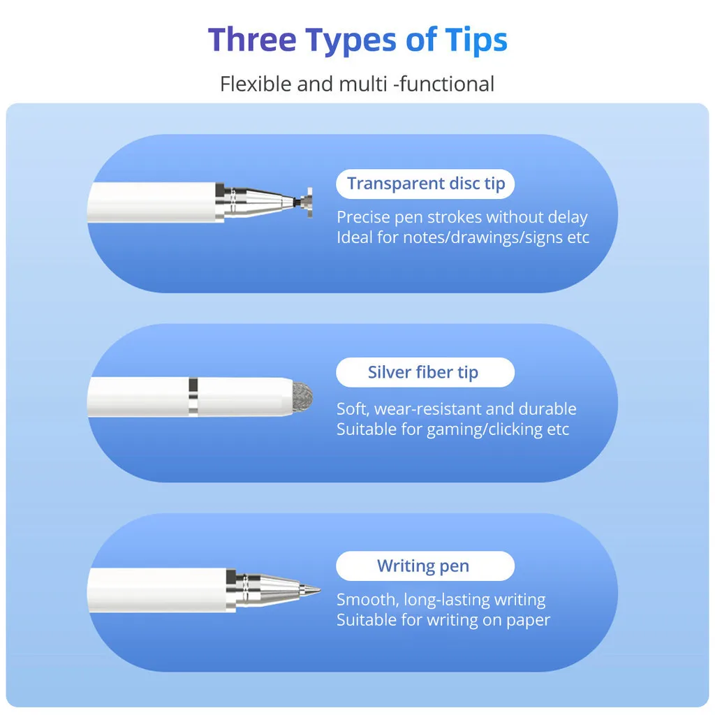Touch Screen Stylus Stylus Pen 3 in 1 Magnetic Stylus Pen For Samsung Galaxy Tab A9 A9+ S9 Fe S8+ S9FE S9 Ultra