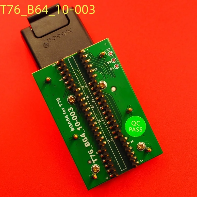 XGecu T76 프로그래머용 EMMC BGA64 어댑터 IC 소켓, 듀얼 헤드 스프링 장착 테스트 프로브 홀더 + 5개 리미트 프레임