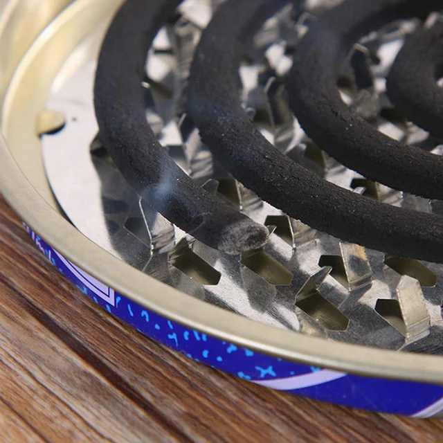 Fém Kerek Állvány Tányér Hordozható Spirál Borítóval Szúnyog Tekercs Tartó Tálca 1Dc - Image 5