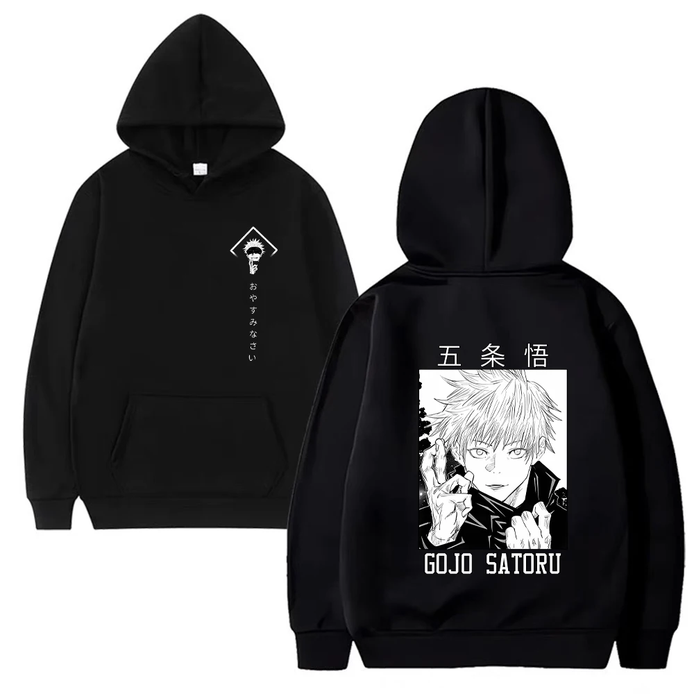 Jujutsu Kaisen Pullover Hoodies Casual Anime Hoodie Gojo Satoru Streetwear Männer Langarm Harajuku Pullover Winter Sweatshirt – Detail 11