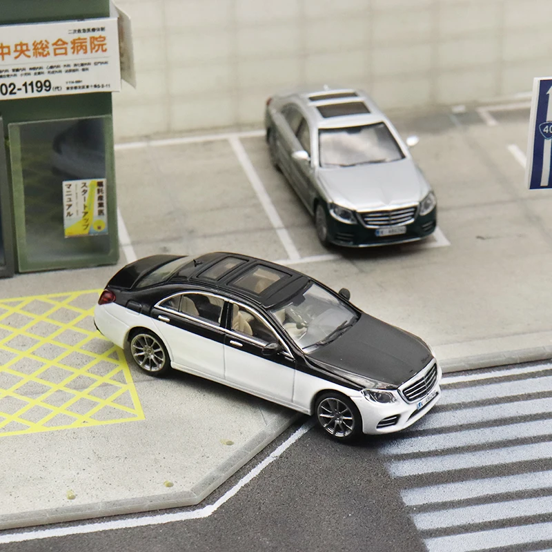 마스터 1:64 S클래스 S450 W222 감성적인 구형 자동차 합금 모형