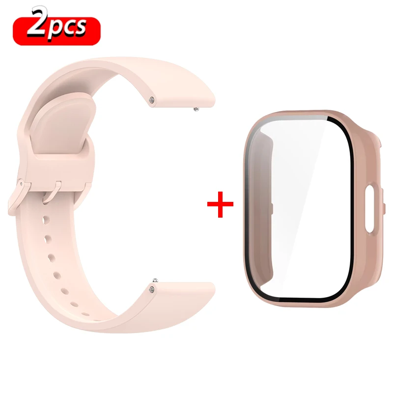 Premium Silicone Wristband and Protective Case for Smartwatch - Durable and Stylish Accessories