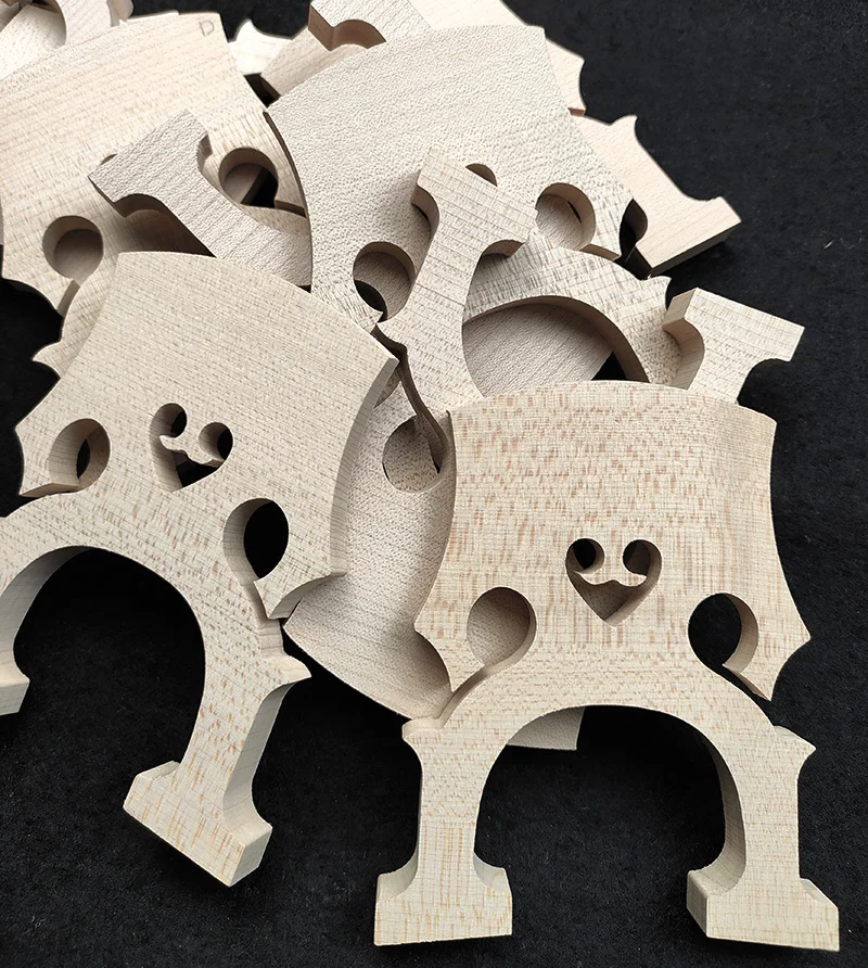 5pc/10pcs Advanced 4/4 3/4 1/2 1/4 1/8 Cello Bridge Maple Wood French style
