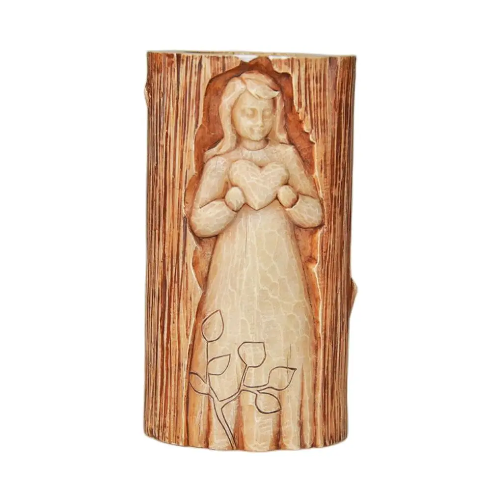 

Loving Heart Angel Silicone Candle Mould Decoration Home Religious Wedding Wax Soap Mold - Nordic Style Cylindrical Wood Grain