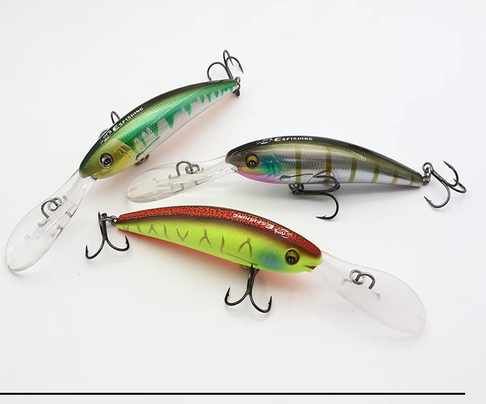 ESFISHING Wobbler Pike Fishing Bait 90mm 16g Floating Minnow
