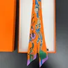 Fashion Women Belt Lock Chain Ribbon Silk Scarf Handbag Handle Wrap Bag Ribbon Scarf Women Girls Head Hair Wrist Decoration 1
