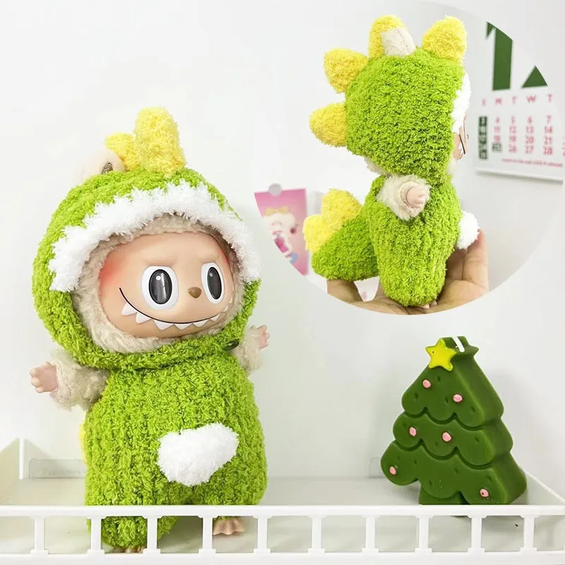 MINGSOLDIER Mono De Dinosaurio Verde Para Muñecas Labubu De 17 Cm – Ropa De Muñeca Sin Muñeca