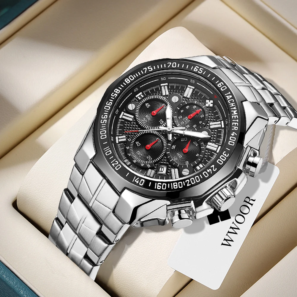 WWOOR Sport Watches For Men Top Brand Luxury Mens Military