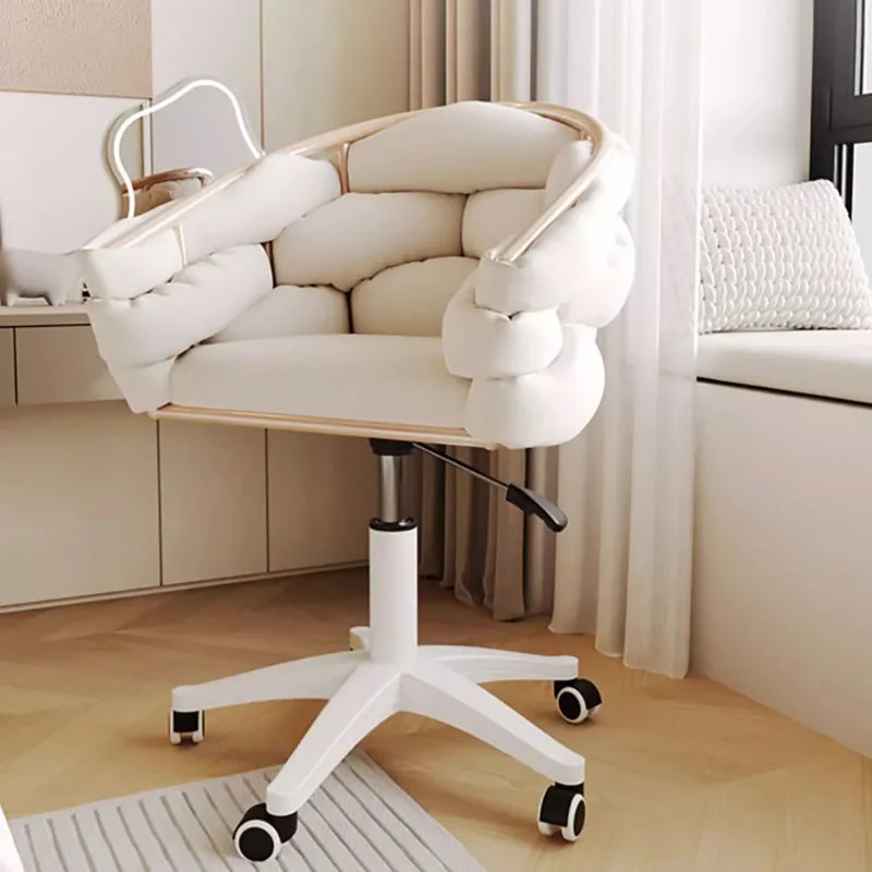 portable ergonomic office chair beige footrest home gaming office chairs height extender sillas de oficina garden furniture sets Comfy Luxury Office Chair Extension Height Extender Home Mobile Office Chairs Swivel White Cadeira Garden Furniture Sets