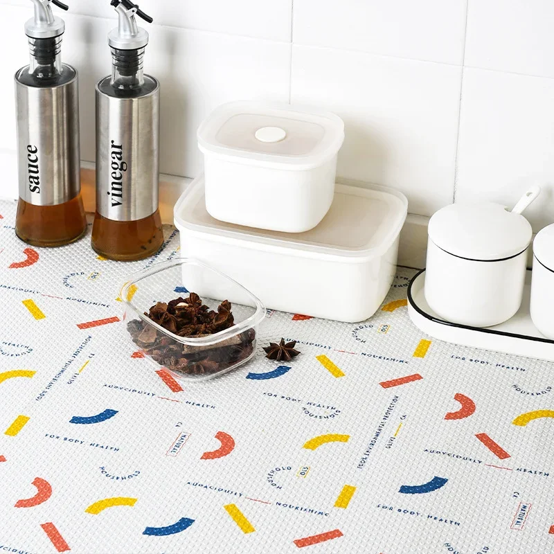 

120*45cm Cabinet Mat Kitchen Oil-proof Paper Wardrobe Waterproof Cuttable Drawer Colored Nordic Moisture-proof Shelf Liner 2024