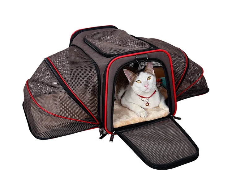 

Dog/Cat Travel bag Pet Expandable Carrier Airline Approved foldable Pet Carrier Extra Spacious Soft Side