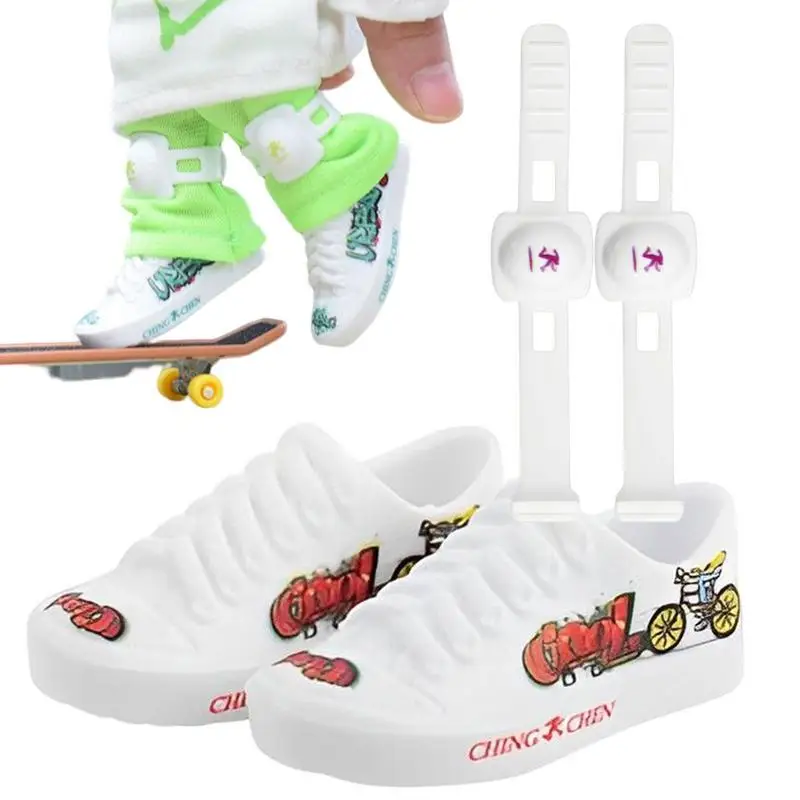 dedo, Mini Fingerboard - Joelheiras dedo para skate Mini sapatos chaveiros  tênis para dedo Breakdance Mini brinquedos dedo boneca Honeybug