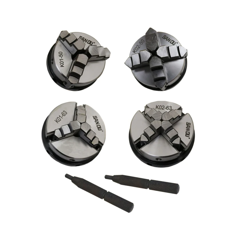 3jaws 4 Jaws Wood Lathe Chuck Clamp Accessory 50mm 65mm Self center