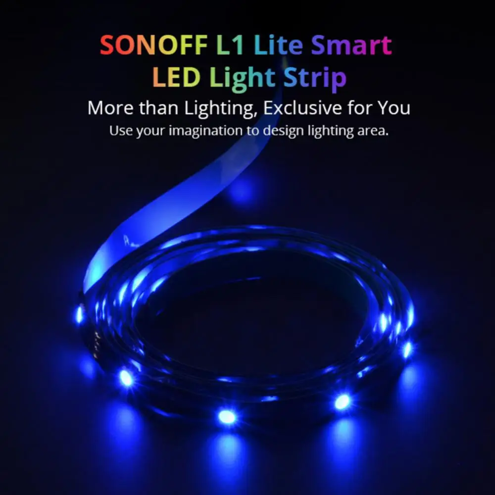 SONOFF L2 Lite 5M EU/US Smart Wifi LED Light Strip RGB Dimmable Flexible Strip  Lights Ewelink Remote Control Can Be Free To Cut| | - AliExpress