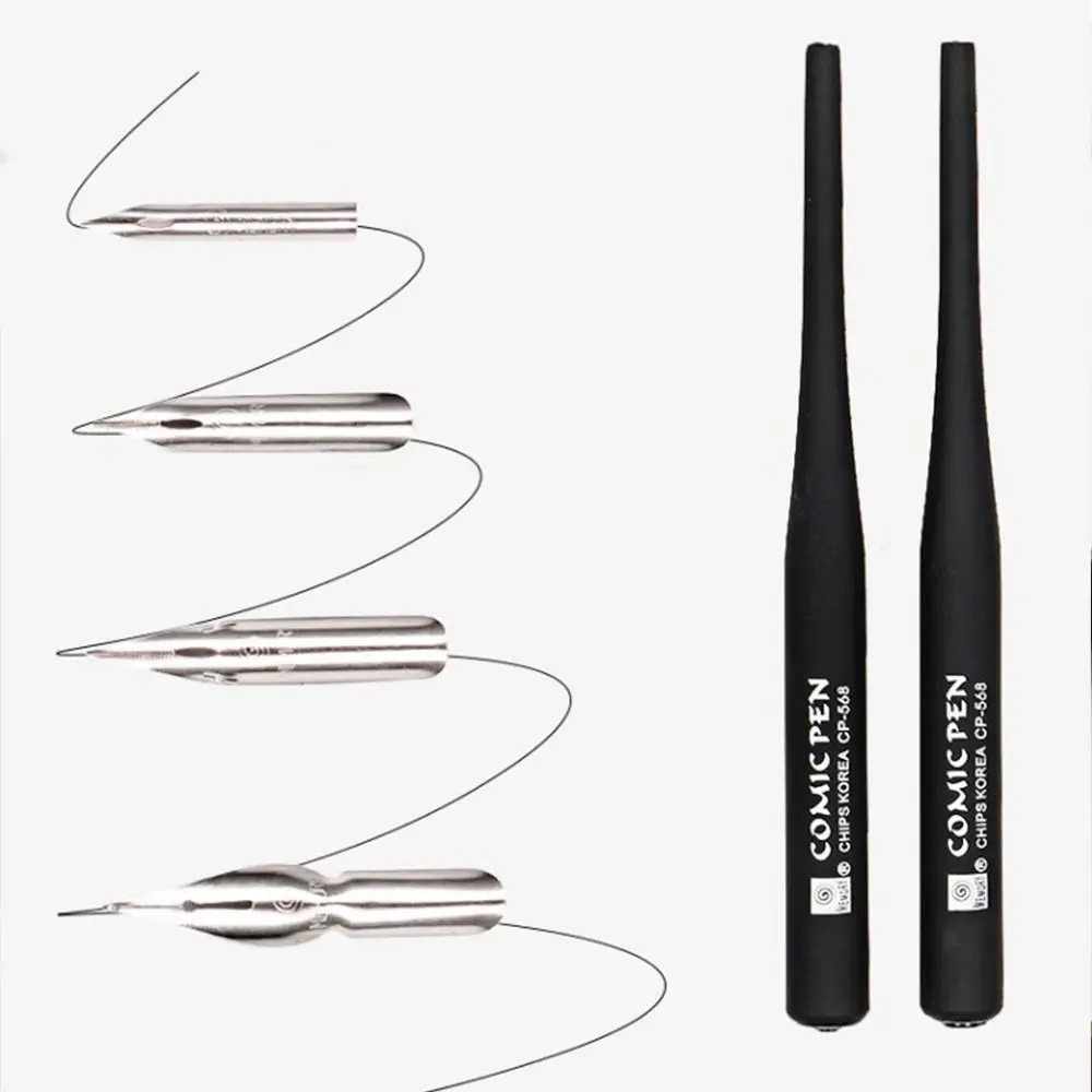 

Calligraphy Dip Pen Holder+4 Nibs for Lettering Sketching Drawing Kit Fountain Pens
