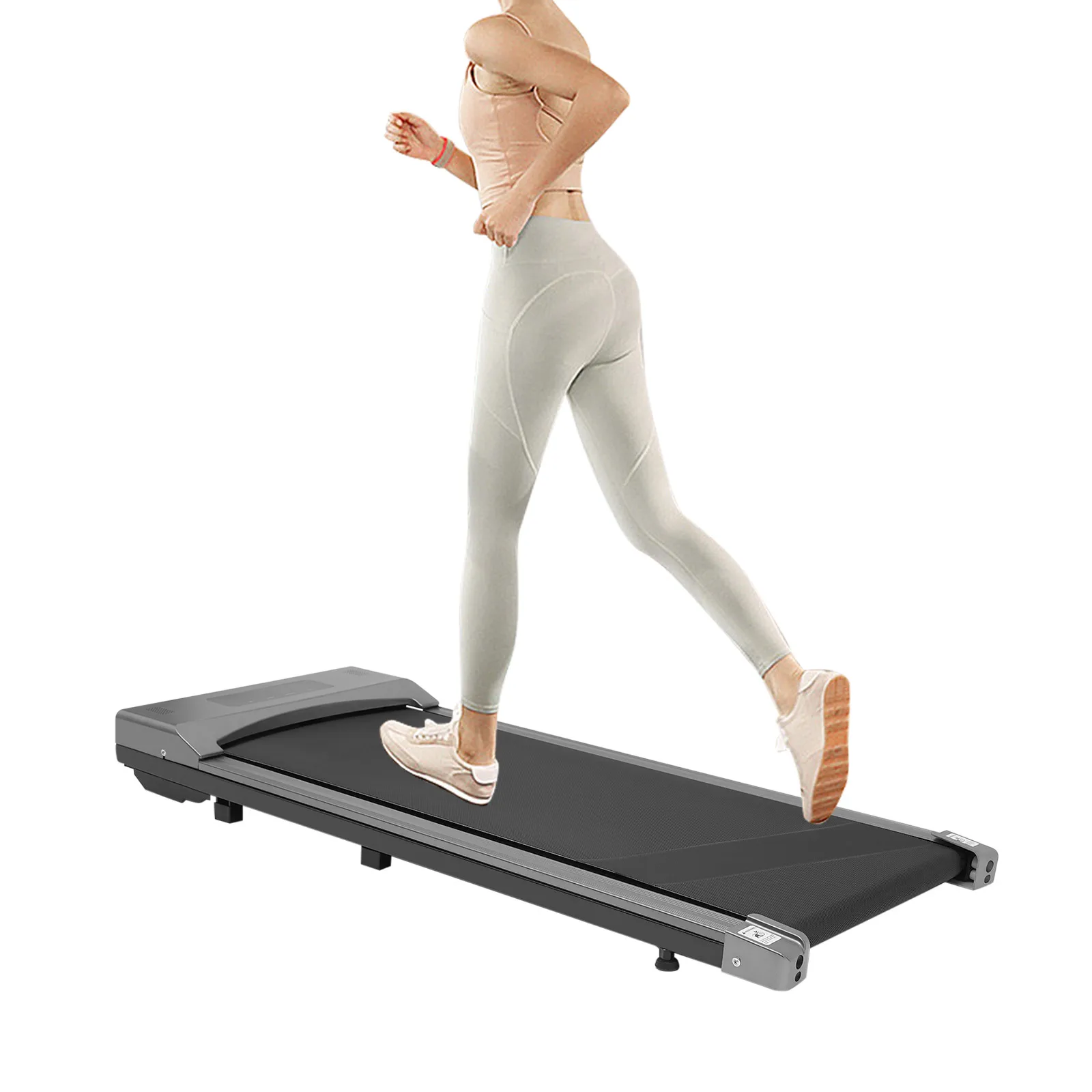 Household portable tablet treadmill gray 0.65-3HP Under Desk Electric Treadmill Remote Control