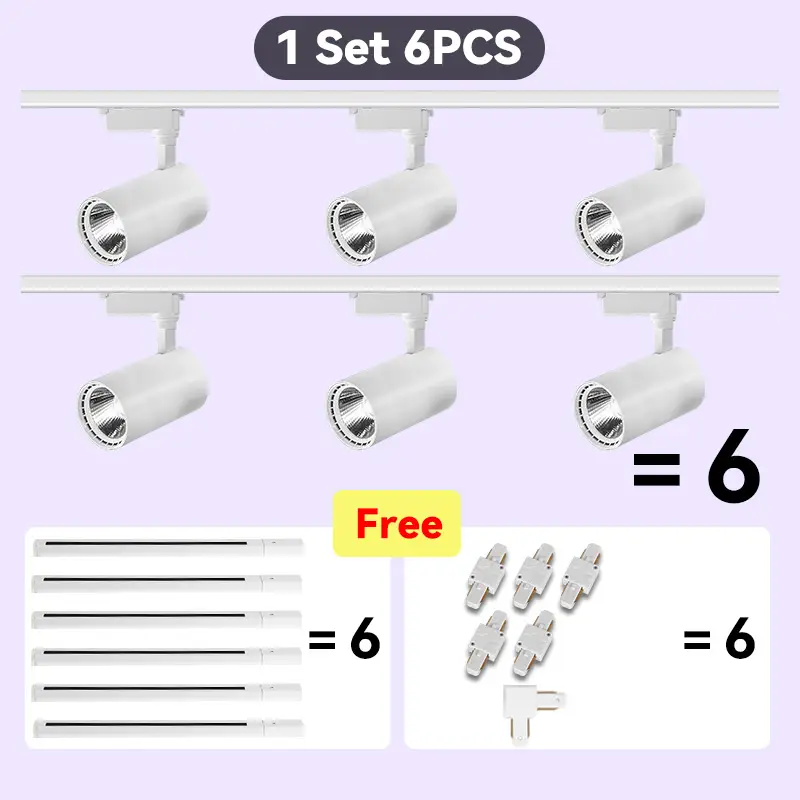 Led Track Light Set Ceiling Lamps Rail Lighting 220V Led Track Lamp Rail Light Spot Light Led Lights for Kitchen Shop Store Home - Image 23