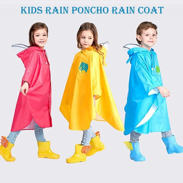 FACAI Chubasqueros Niños Chubasqueros Impermeable Chubasquero Transparente  Chubasquero Niña Poncho Estilo Capa con Mochila Escolar,K-L : :  Moda