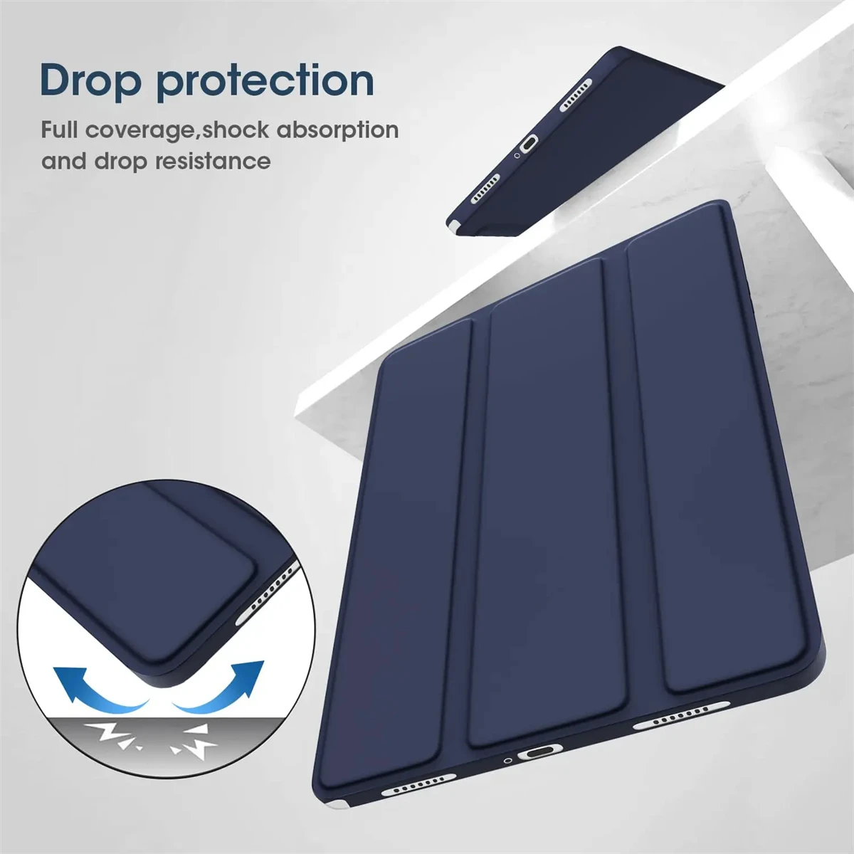 Ultra-Slim Triple Fold Auto Wake/Sleep Protective Tablet Case
