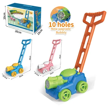 Automatic Lawn Mower Bubble Machine Weeder Soap Maker Blower Baby Activity Walker for Outdoor Kids Toys For Children Gift Boys 6