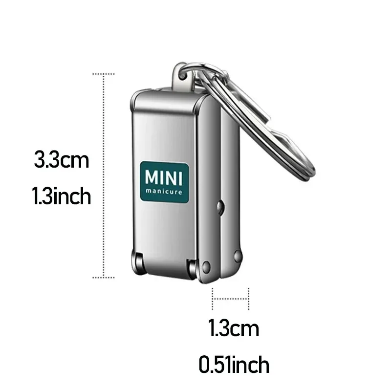 Collapsible Travel Nail Clipper - Stainless Steel Portable Fingernail Cutter, Compact Manicure Tool for Toe & Finger Nails