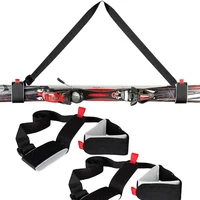 Nylon Skiing Bags Adjustable Pole Shoulder Hand Carrier Lash Handle Straps Porter Hook Loop Protecting For Ski Snowboard 2