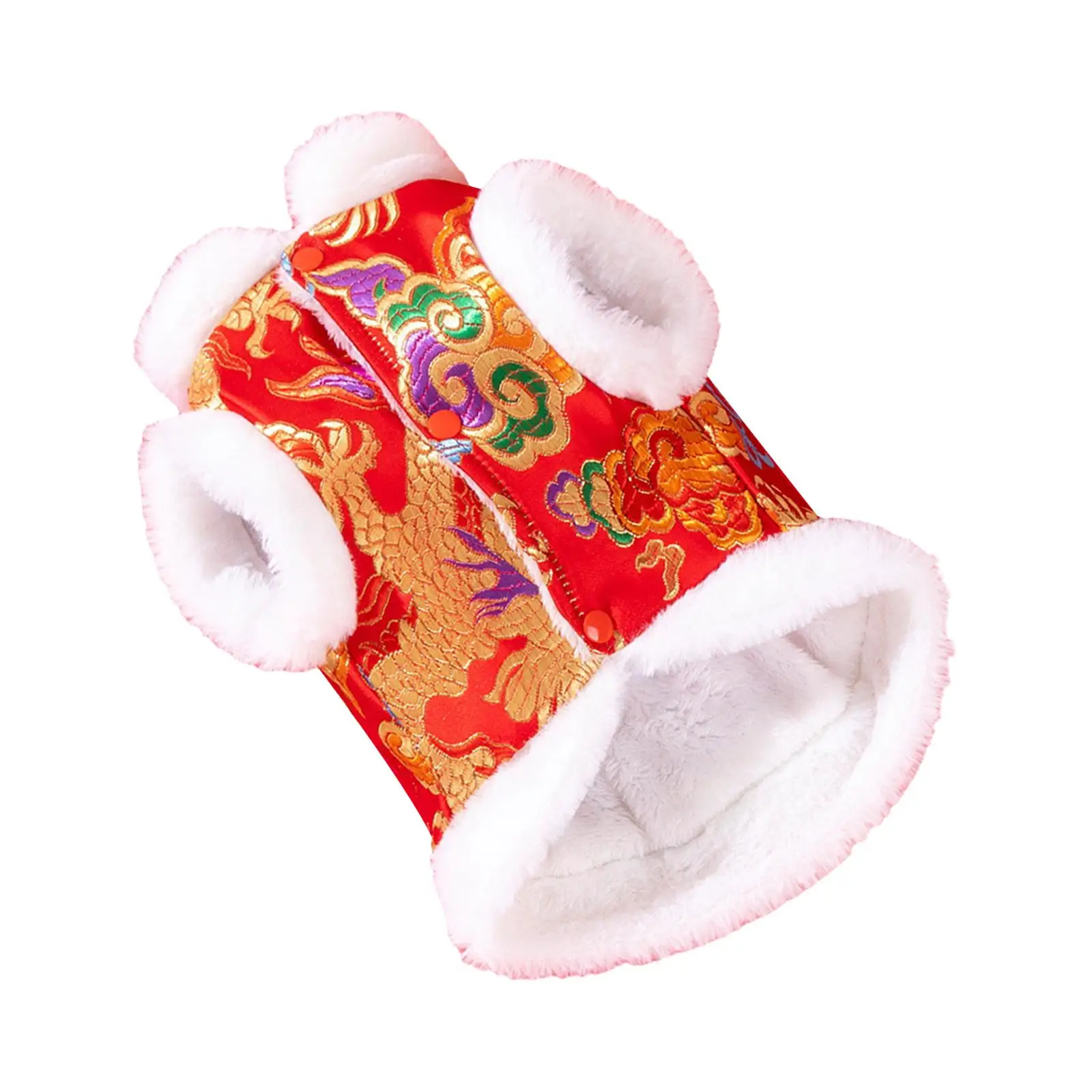 Dog Chinese New Year Costume Winter Coat Costume Accessory New Year Dog Dragon Robe Winter Pet Clothes for Puppy Small Dogs Pets
