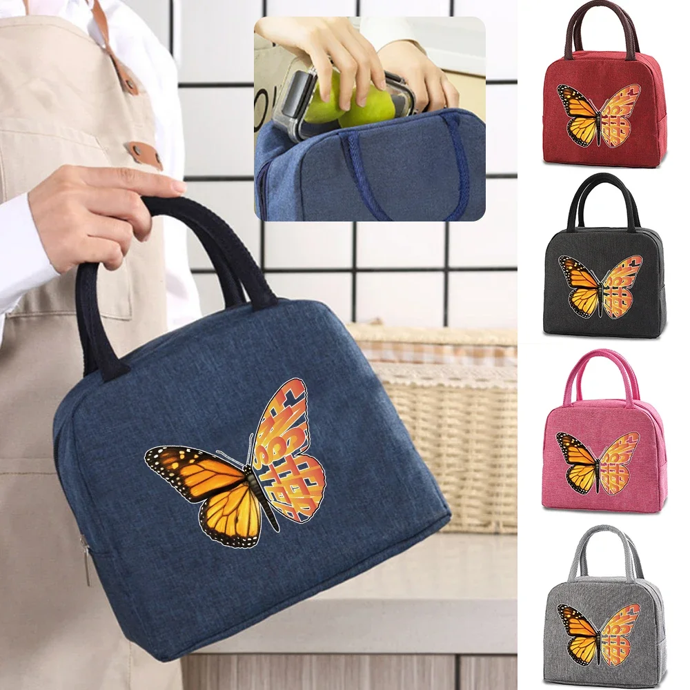 

Insulated Lunch Bags Cooler Bags Canvas Portable Zipper Thermal Lunch Bag for Women Lunch Refrigerated Container Bags Bento Bag